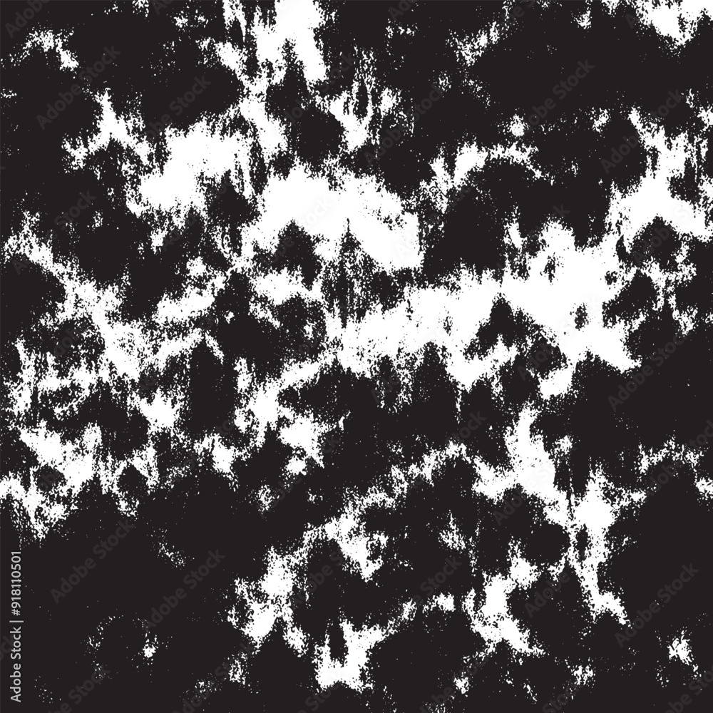 Distressed Grunge Texture: Noise, small particles, debris, and dust scratches in black and white