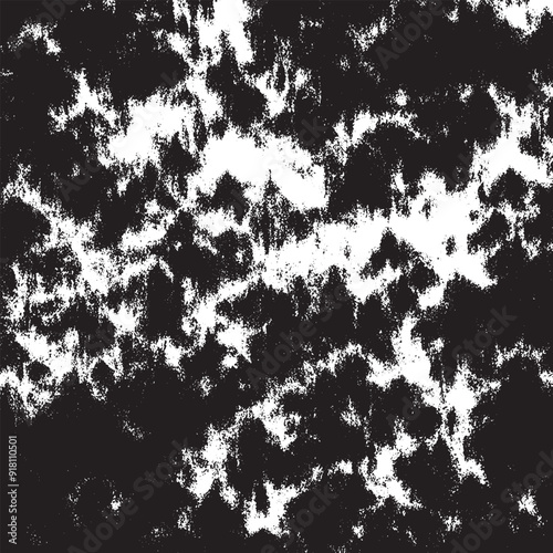 Distressed Grunge Texture: Noise, small particles, debris, and dust scratches in black and white