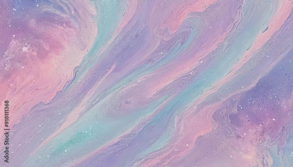 Naklejka premium Abstract Pastel Wave And Space Illustration Background