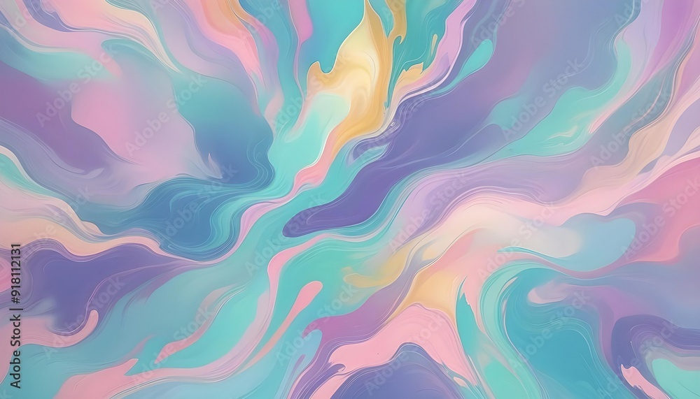 Fototapeta premium Abstract Pastel Wave And Space Illustration Background