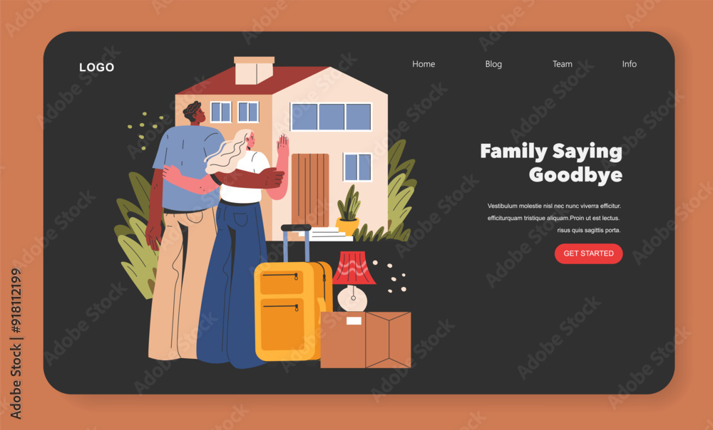 Moving House. Flat Vector Illustration Moving House. Flat Vector Illustration