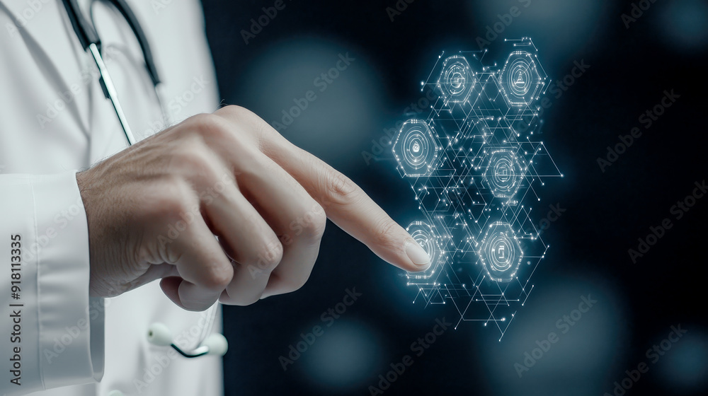 Cutting-Edge Virtual Medicine A Neurologist or Radiologist Utilizing Advanced Digital Tools for Innovative Healthcare Solutions