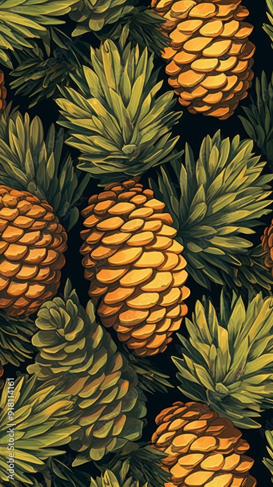 Pine Cones Material Structure Background - Generative AI Pine Cones Material Structure Background - Generative AI