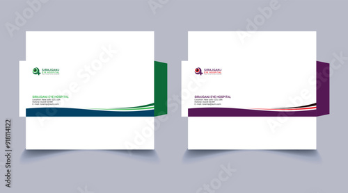 Envelop template design, Medical envelop, Office Envelop, A4 envelop