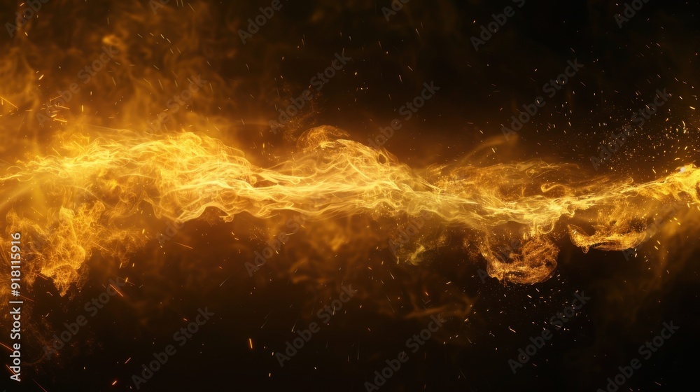 Abstract Burning Flame with Sparks Abstract Burning Flame with Sparks