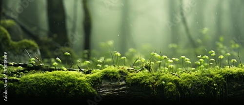 Moss Material Structure Background - Generative AI