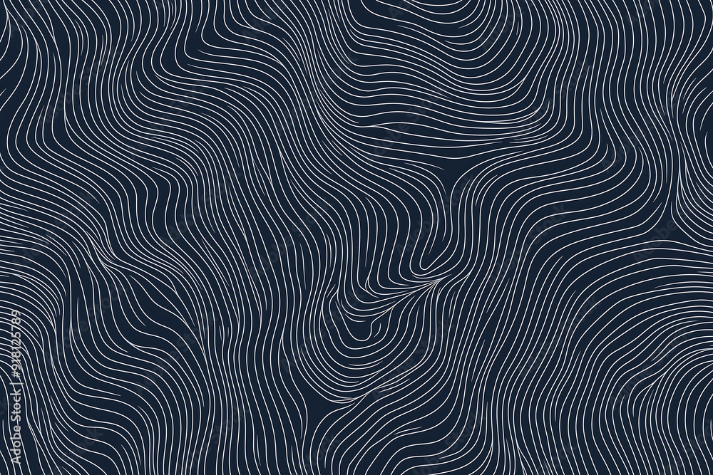 Abstract wavy line pattern on dark background Abstract wavy line pattern on dark background