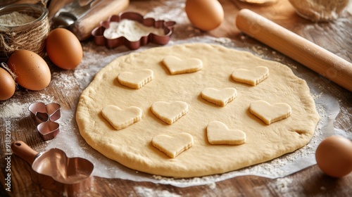 Heart-Shaped Cookie Dough photo