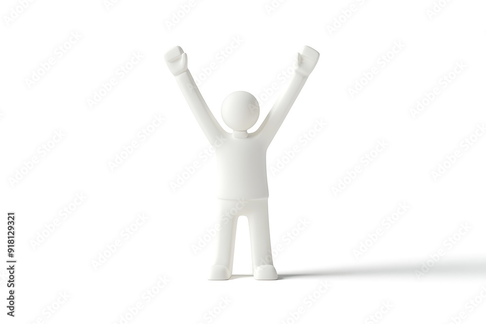 3d man waving his hand concept - 3d rendering
