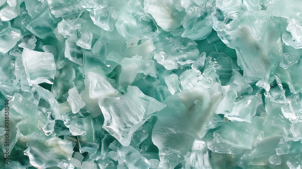 Close-up of Crushed Recycled Glass Close-up of Crushed Recycled Glass