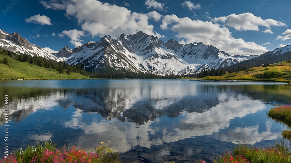 lake and mountains lake and mountains