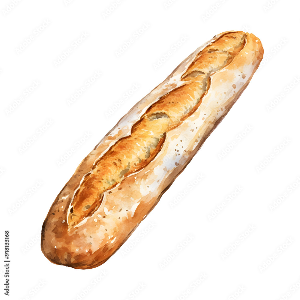 Freshly Baked Crispy Crust Baguette on White Background for Bakery and Culinary Photography Freshly Baked Crispy Crust Baguette on White Background for Bakery and Culinary Photography