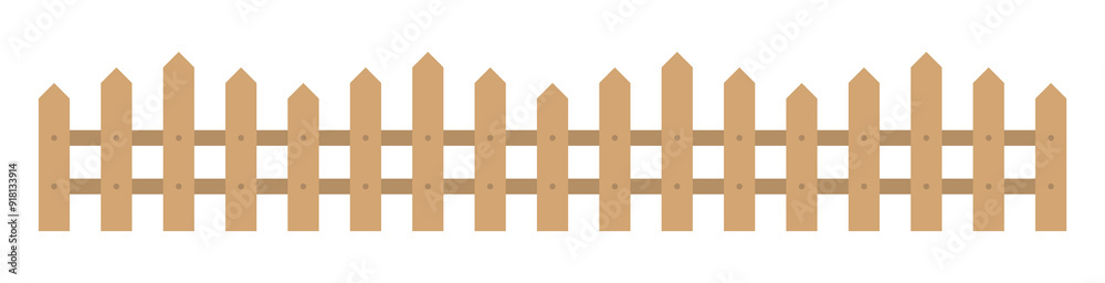 Wooden fence isolated on white background Wooden fence isolated on white background