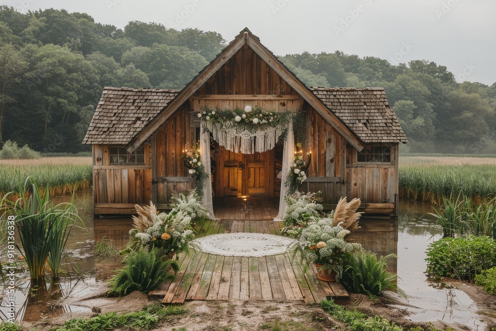 macrame hangings and bohemian decorations creating a relaxed and artistic wedding backdrop macrame hangings and bohemian decorations creating a relaxed and artistic wedding backdrop