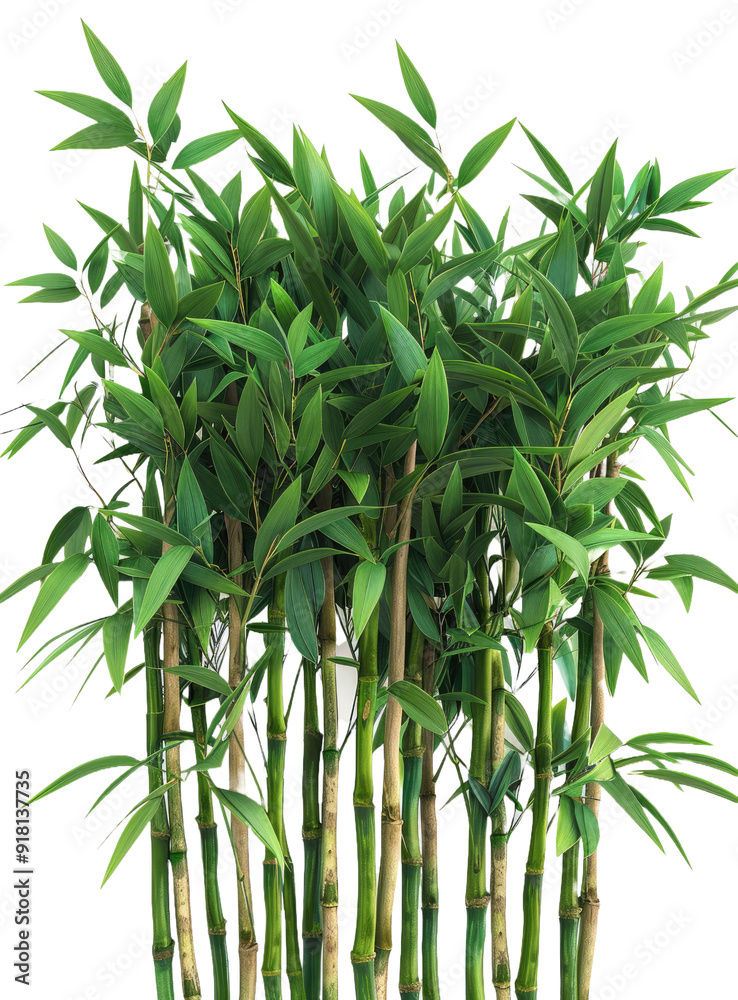 Fototapeta premium Bamboo isolated on a transparent background for web, banner, wallpaper