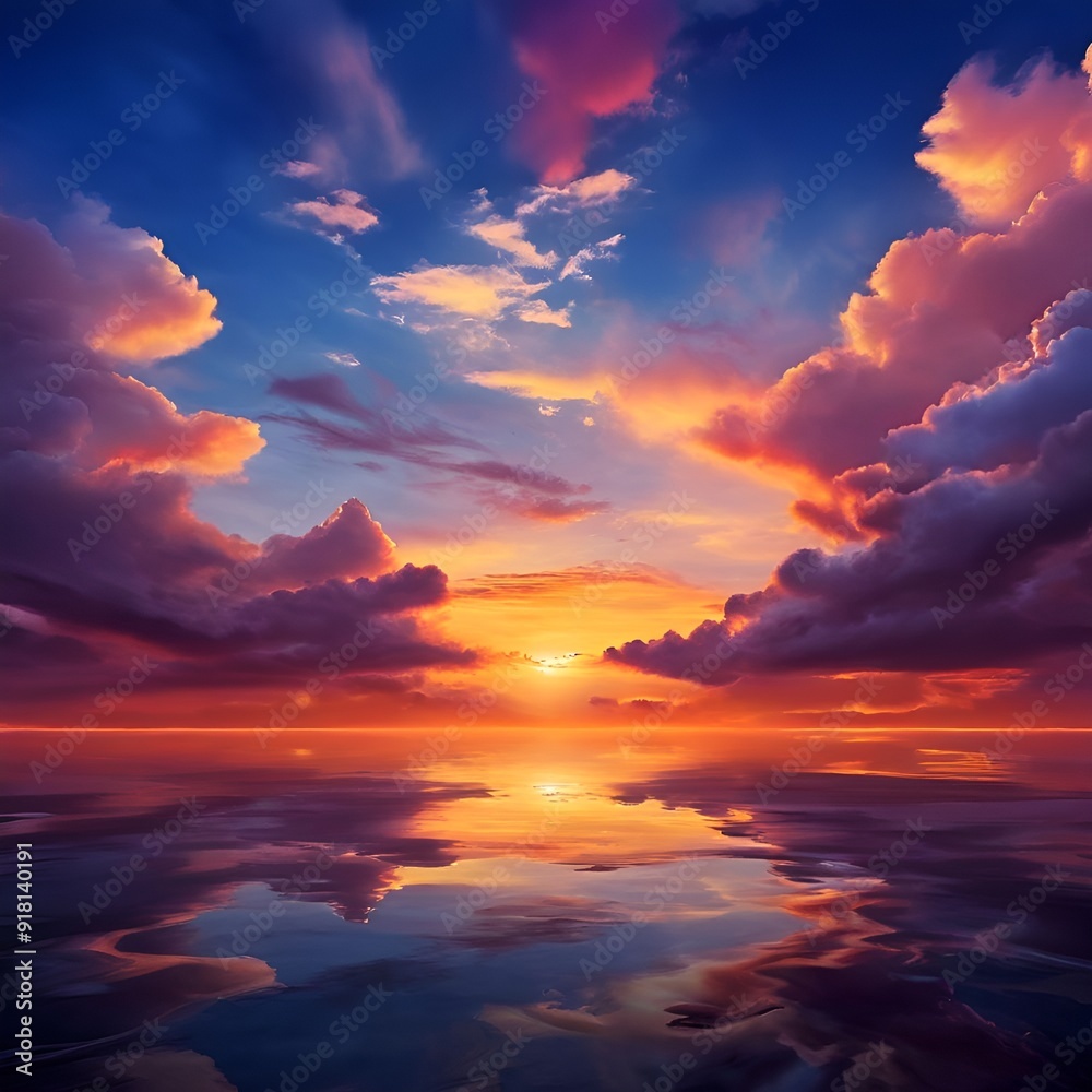 Fototapeta premium sunset over the sea