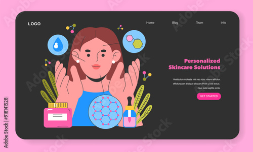 Scincare Innovation. Flat Vector Illustration