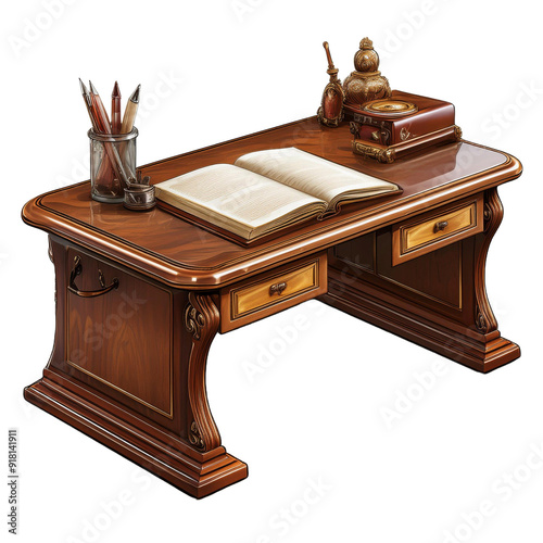 Book on Table: Elegant Hardcover with Clean, Minimalist Background for Versatile Uses