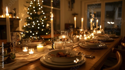 Elegant Christmas Table Setting