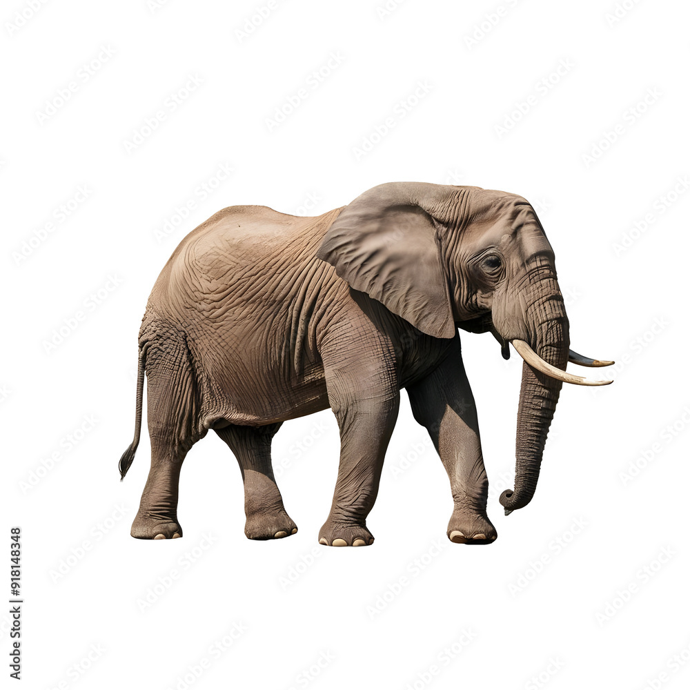 Running elephant isolated on white white background Running elephant isolated on white white background