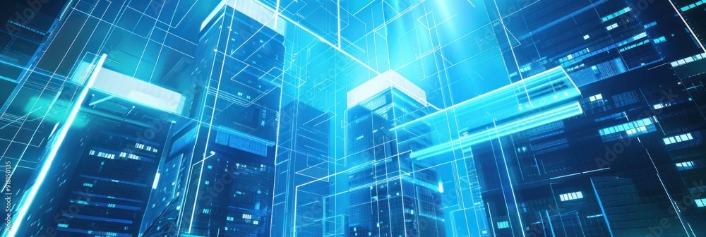 Abstract Cityscape of Technology Abstract Cityscape of Technology