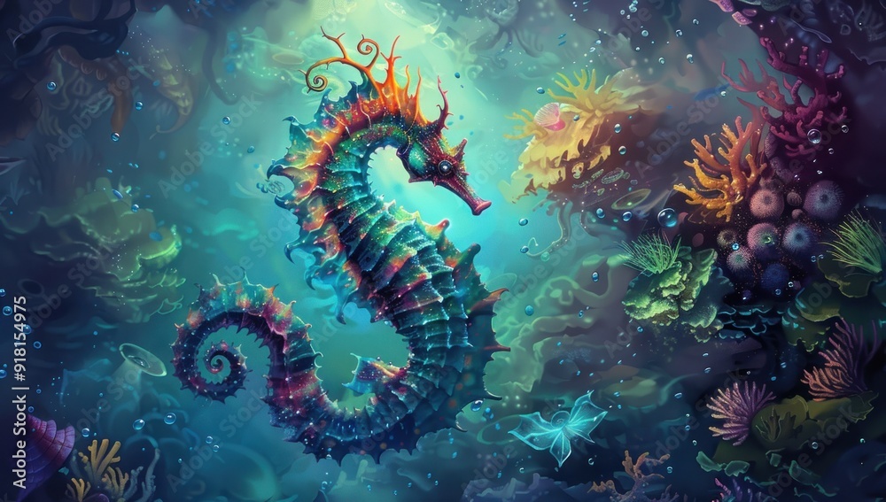 Sea Horse in Coral Reef Sea Horse in Coral Reef