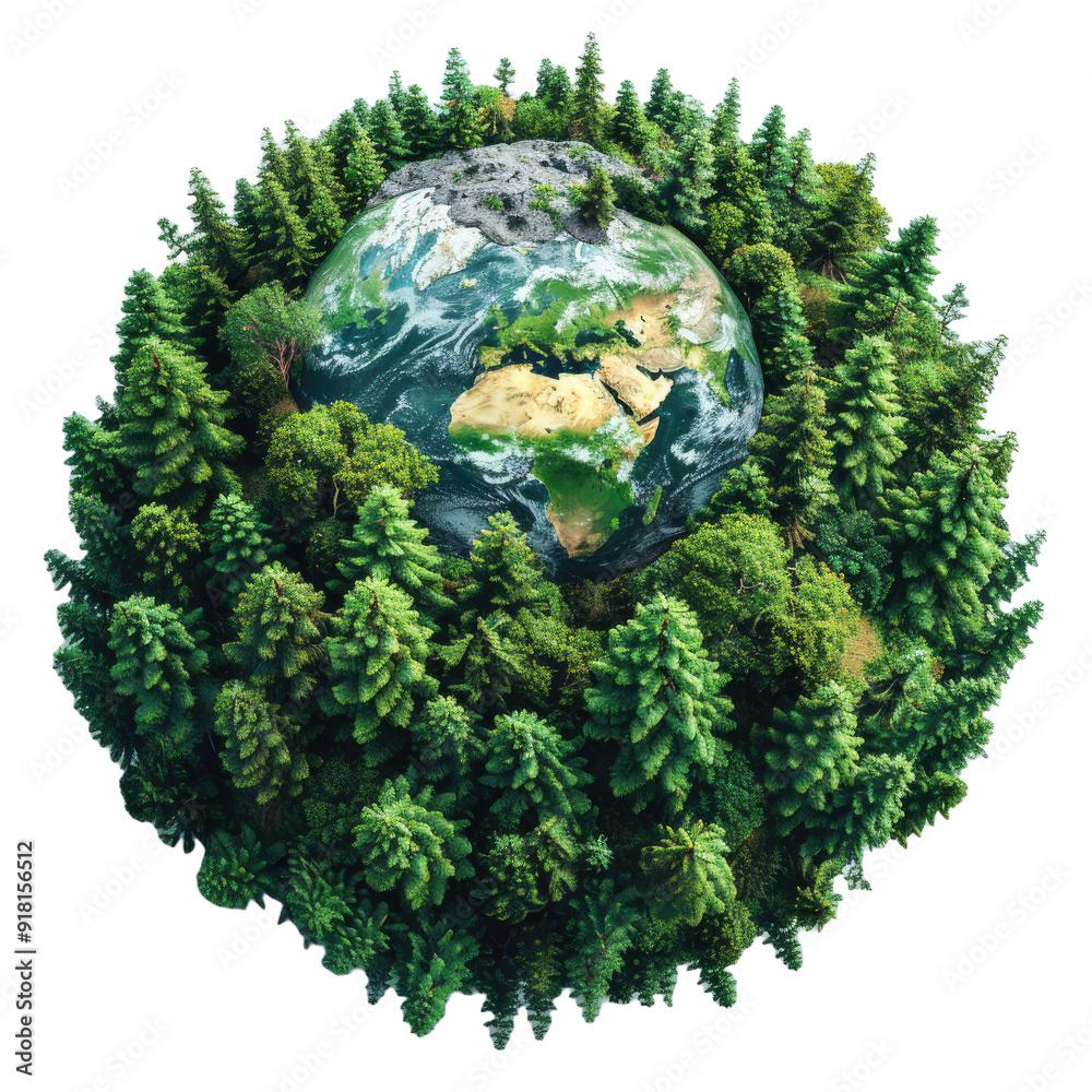 Green earth isolated on a transparent background for web, banner, wallpaper Green earth isolated on a transparent background for web, banner, wallpaper