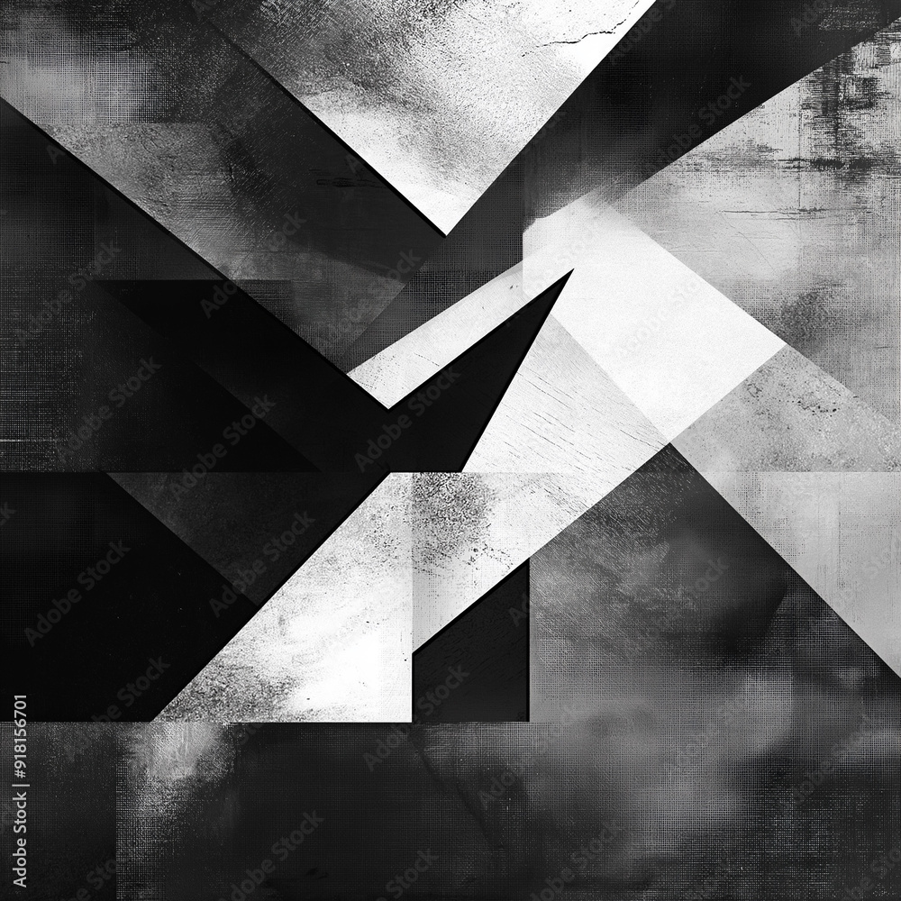 Textured monochrome pattern with overlapping geometric shapes