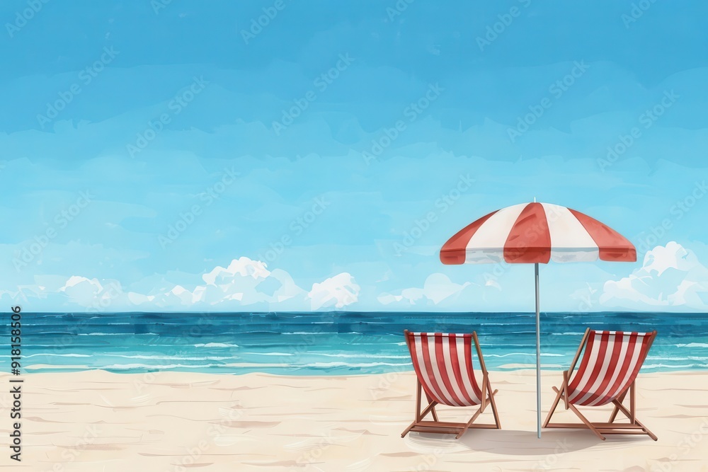 Spring break beach party, fun in the sun, Watercolor style Spring break beach party, fun in the sun, Watercolor style