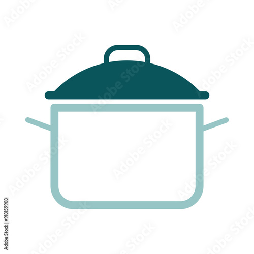 Saucepan vector icon. Cooking pot or pan sign