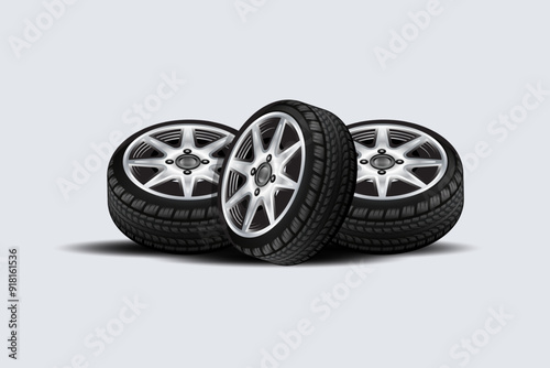 Creative car tire advertisement poster Information Banner Store poster Flyer Brochure