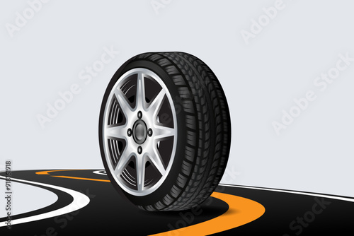 Creative car tire advertisement poster Information Banner Store poster Flyer Brochure