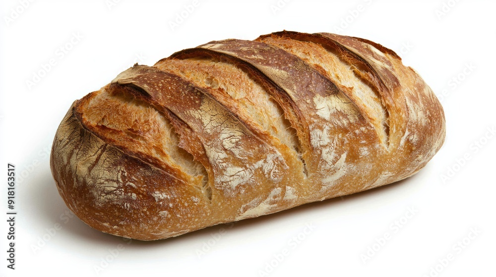 Freshly Baked Sourdough Bread on White Background - Perfect for Bakery or Food Blogging Generative AI Freshly Baked Sourdough Bread on White Background - Perfect for Bakery or Food Blogging Generative AI