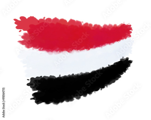 yemeni flag with spray paint