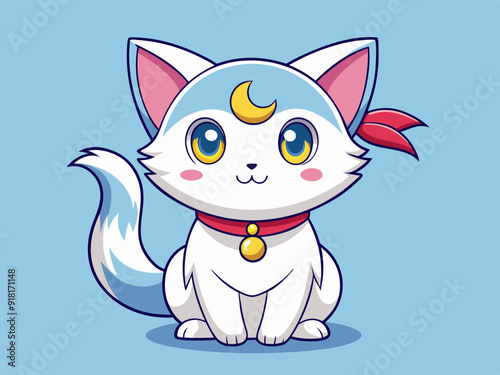 Cat Cute anime style