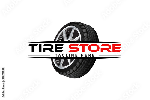 Creative tire logo tire store logo design vector illustration