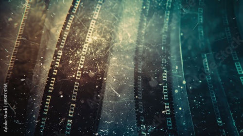 Background of retro film overly, image with scratch, dust and light leaks; great for overlay in photoshop