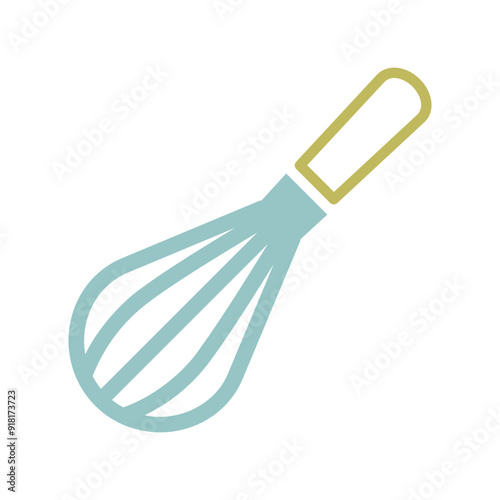 Balloon whisk for mixing and whisking vector icon