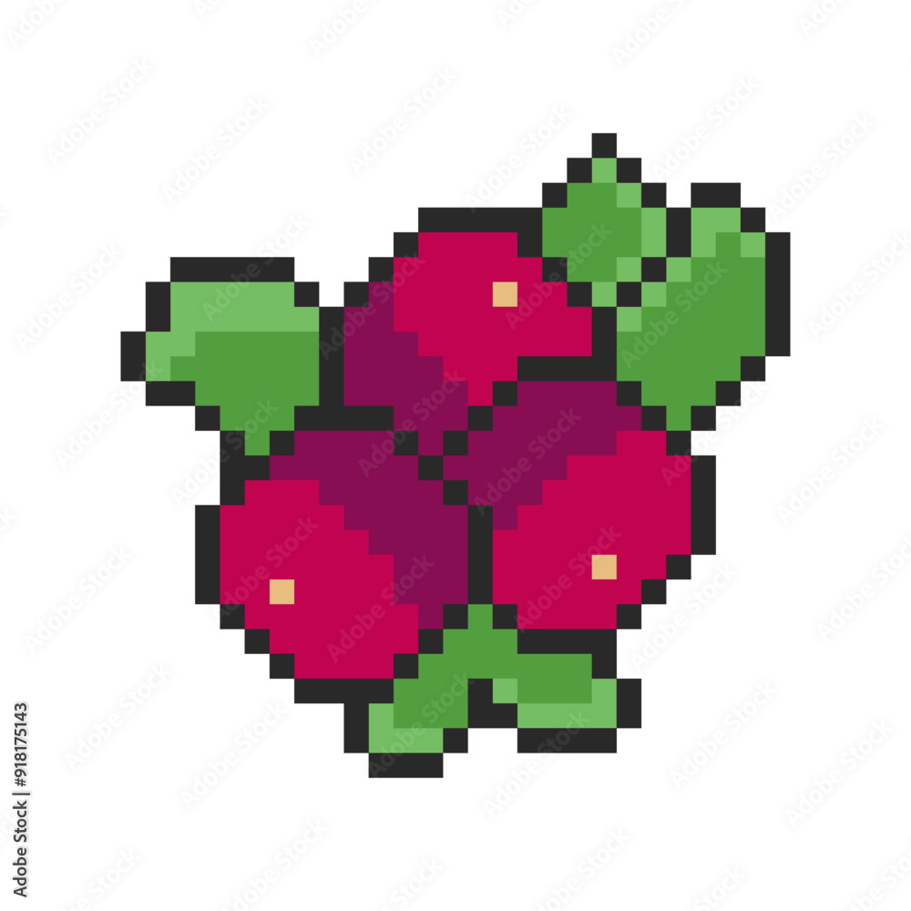 Fototapeta premium cranberries pixel art for your needs 