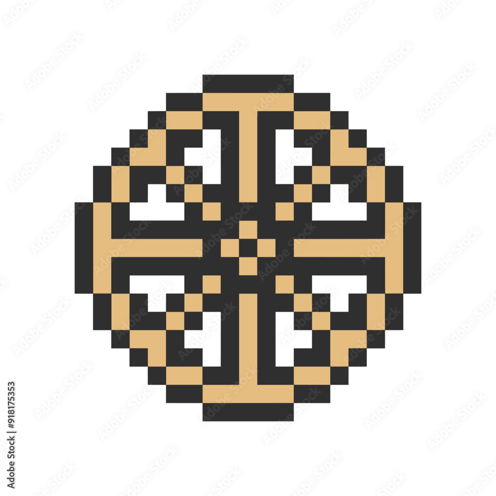 Fototapeta premium wagon wheel pixel art for your needs