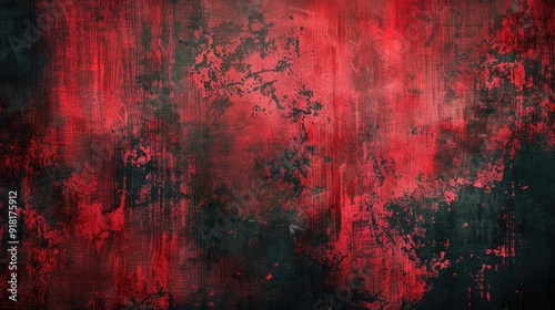 Red abstract effect on black background. Grunge texture. Old film grain overlay or photo