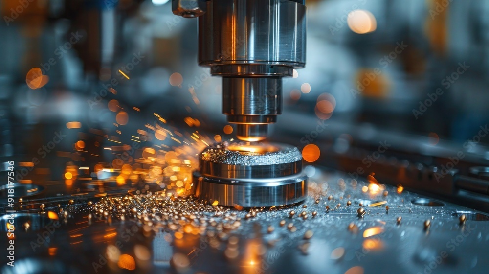 Precision Metal Cutting with Modern CNC Milling Machine: Hi-Tech Machining Concept with Small Depth of Field Precision Metal Cutting with Modern CNC Milling Machine: Hi-Tech Machining Concept with Small Depth of Field