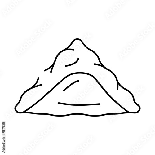 kreplach dumpling line icon vector. kreplach dumpling sign. isolated contour symbol black illustration