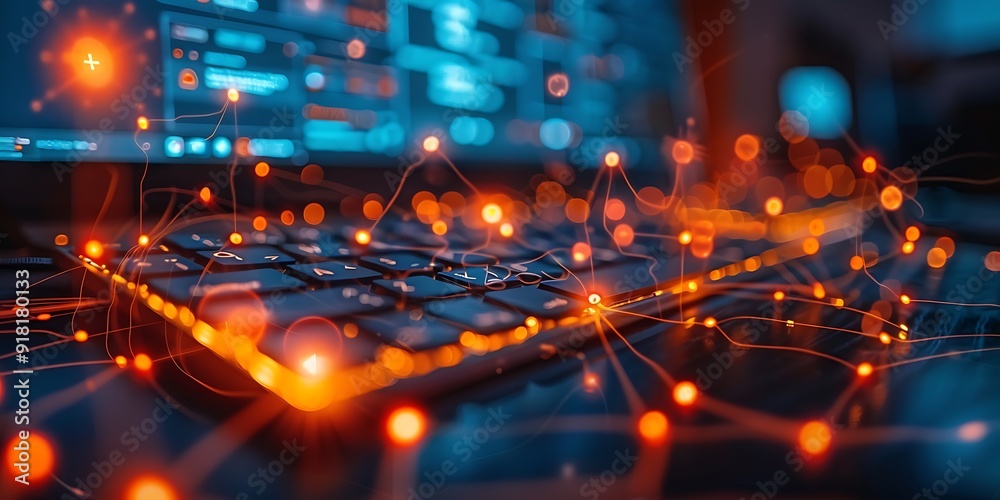 Technology Smart home with connected devices and digital icons Glowing house with symbolism Technology Smart home with connected devices and digital icons Glowing house with symbolism