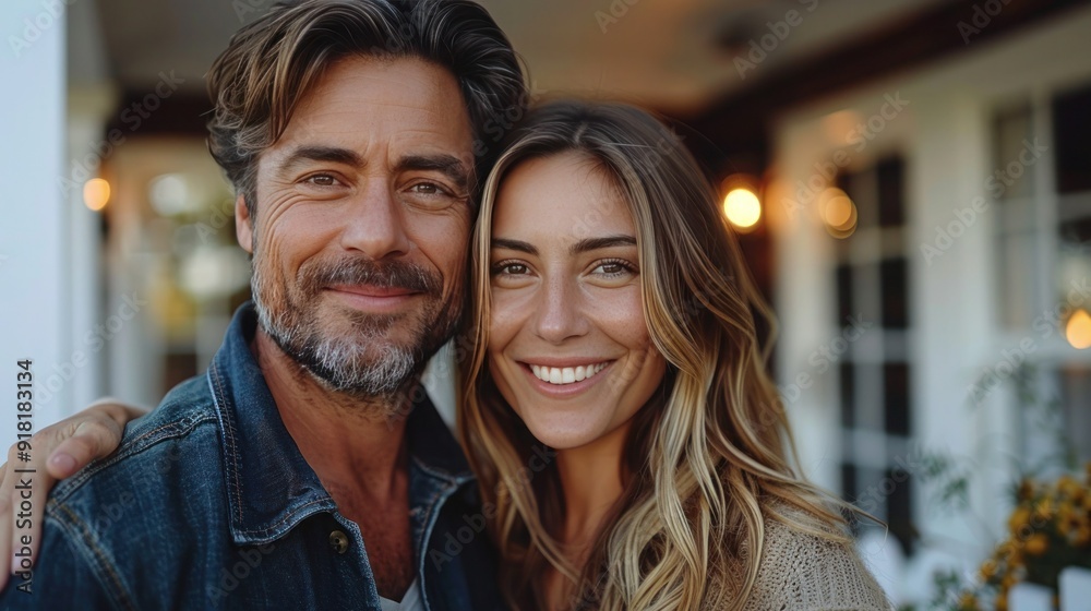 Joyful New Homeowners: A Young Couple Celebrating Their Real Estate Purchase and New Life Together Joyful New Homeowners: A Young Couple Celebrating Their Real Estate Purchase and New Life Together