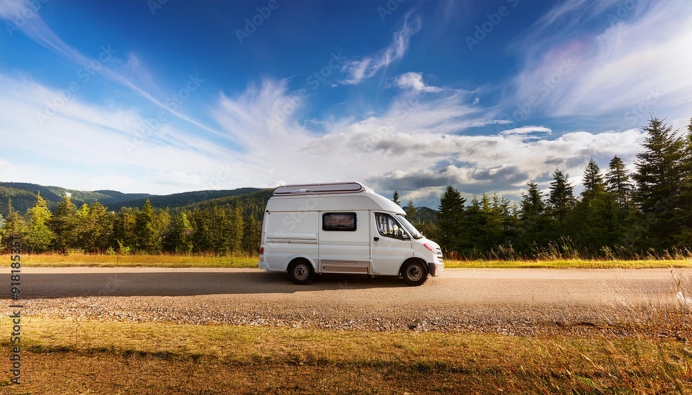 Camping in nature with the convenience of a camper van. Camping in nature with the convenience of a camper van.