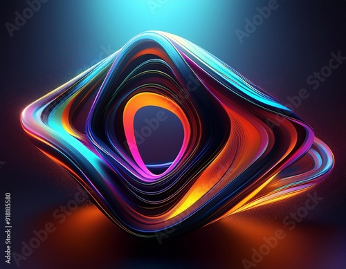 Abstract futuristic shape, 3d render