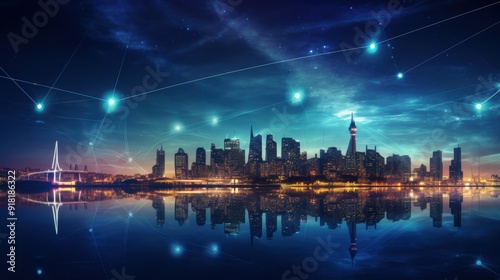 5G, 6G, Big data wireless network, high speed internet, cloud computing or connect diagram technology, Data storage, service, synchronize, online, financial, Connectivity global, smart city, Gen AI