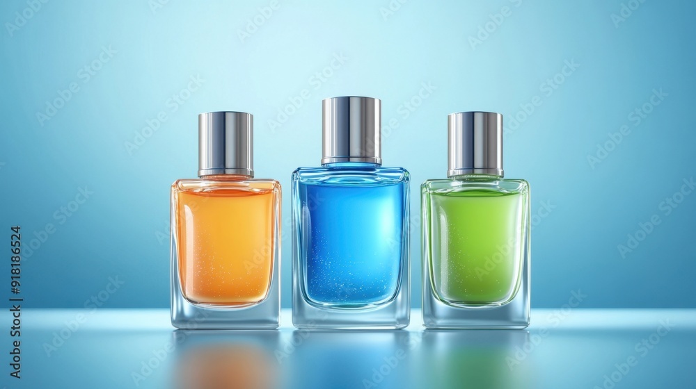 Nail polish bottles, glossy finish, realistic style Nail polish bottles, glossy finish, realistic style