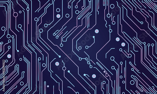 computer digital circuit board seamless pattern background vector